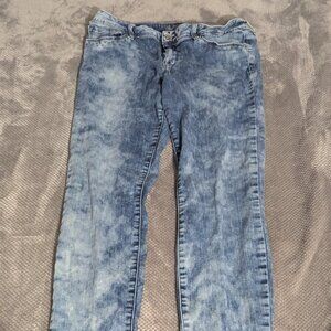 Bullhead Black Skinniest  Distressed Jeans Juniors Size 13 Low Rise Cotton B